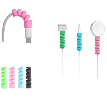 Protetor Espiral Para Cabo De Carregamento Usb Fone De Ouvido Cabo De Linha
