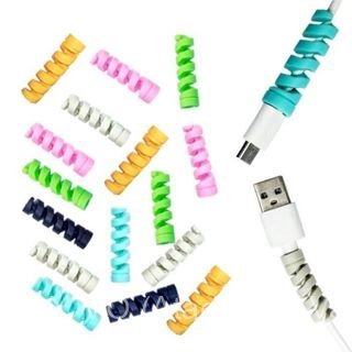 12/20 Pcs Protetor Espiral Espiral Para Cabo De Carregamento Fone De Ouvido Cabo De Linha PromoçãO