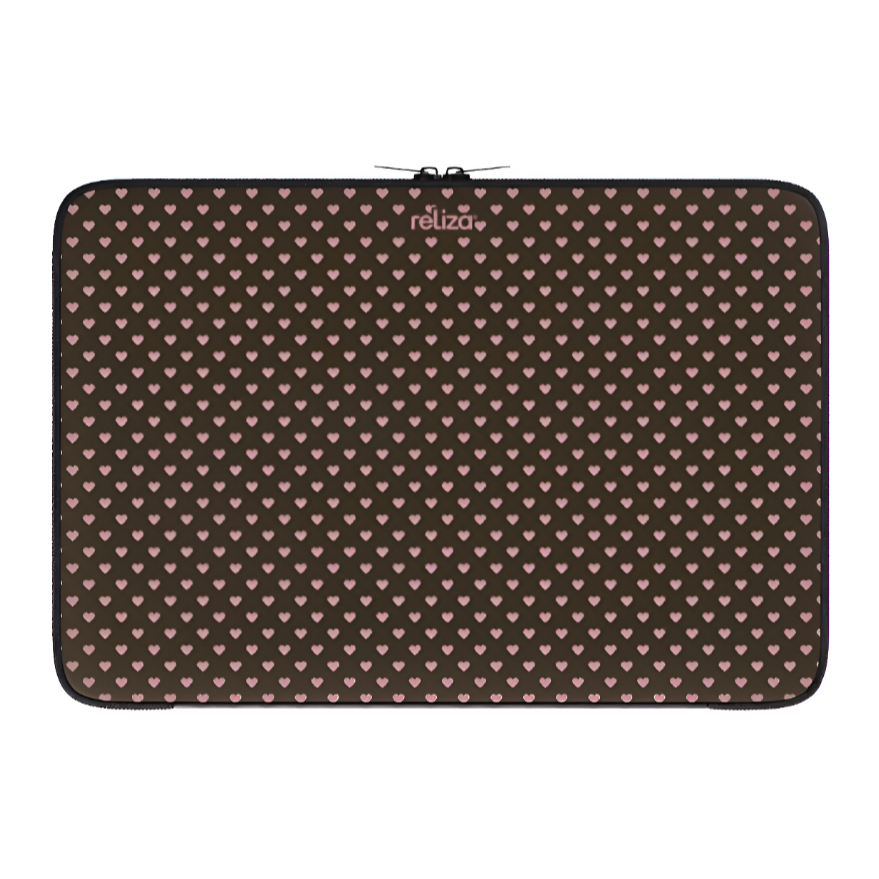 Capa Reliza Case Basic 15,6 Poa Love Chocolate Marrom Marrom