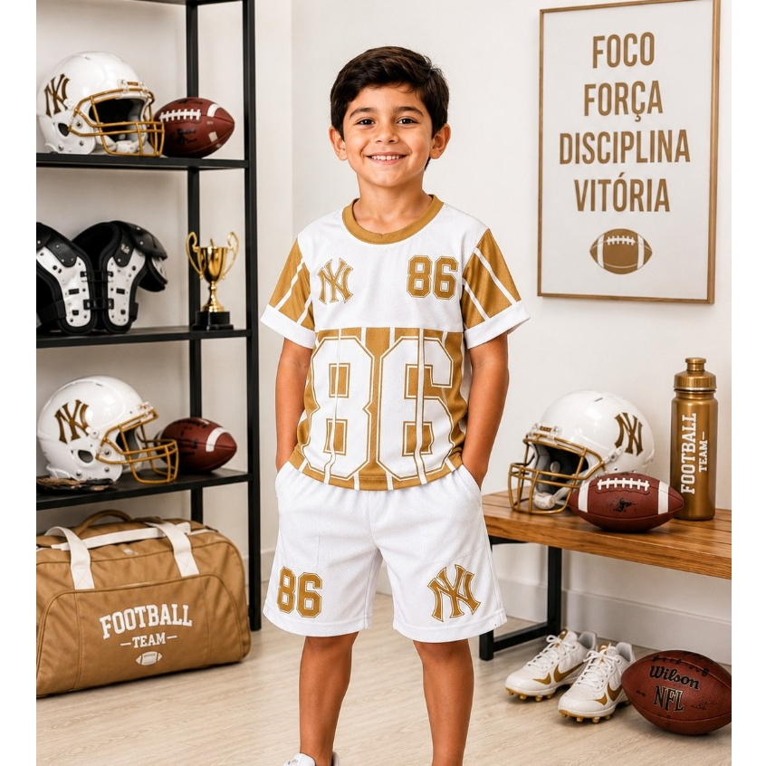 Conjunto Menino Short e Blusa Infantil mini Blogueirinho