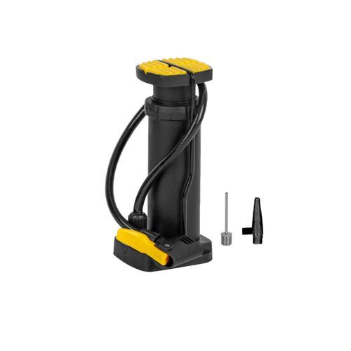 Bomba Pedal Inflador Adaptador Rápido Portátil Bicicleta Pneus Bola Ar Manual Compacto Resistente