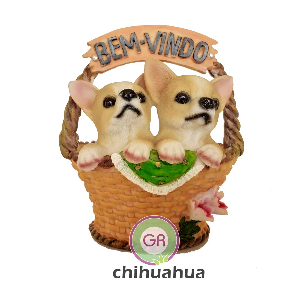 Enfeite Miniatura de Cachorro, Raças Chihuahua, Maltes, Pug
