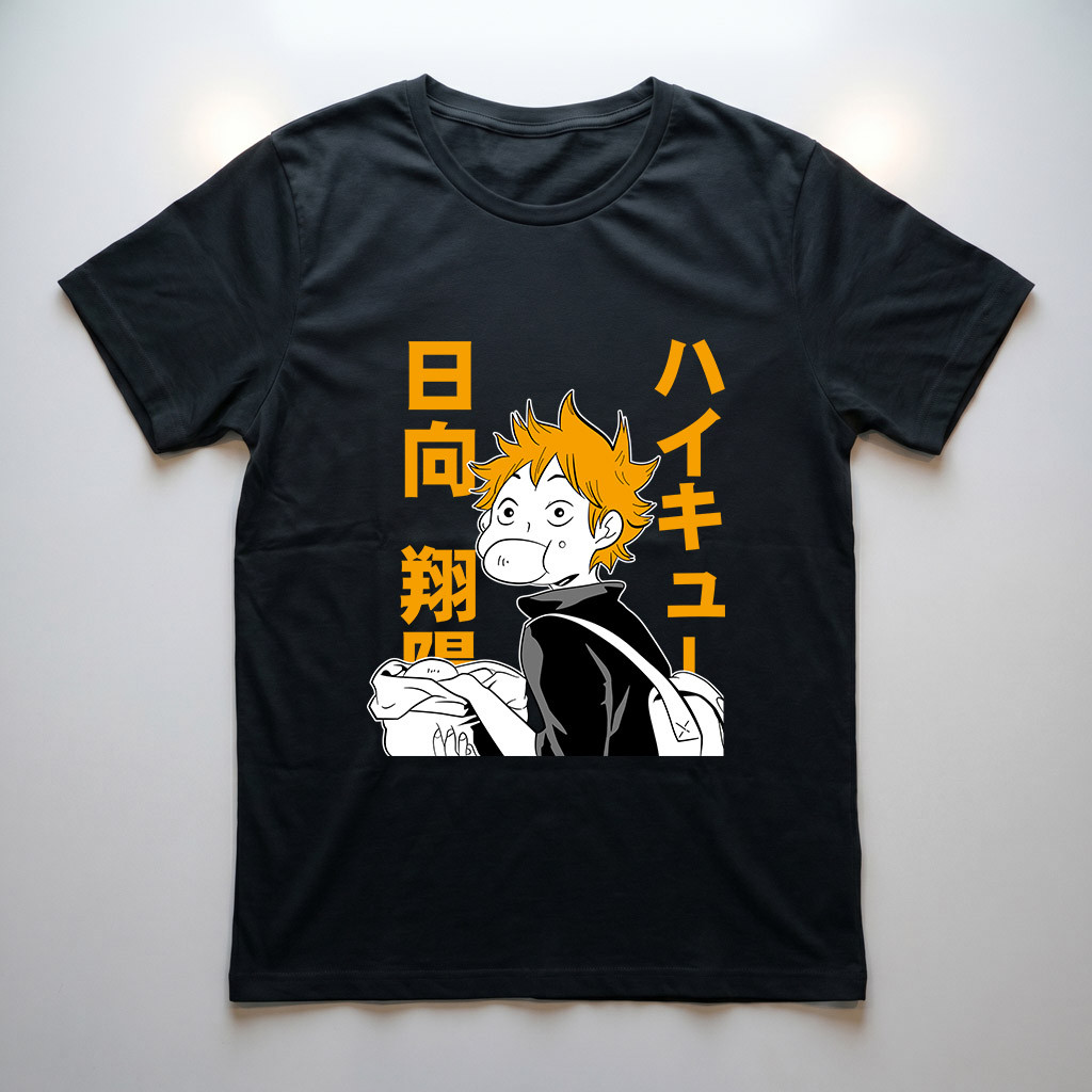 Camiseta Anime Hinata Casual Haikyu Blusa Algodão Feminina