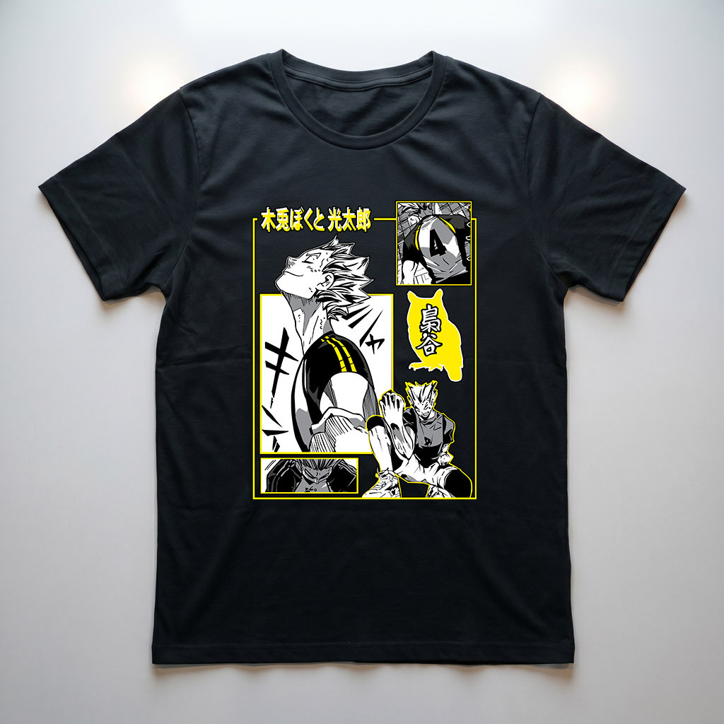 Camiseta Anime Bokuto Mangá Haikyu Blusa Algodão Feminina