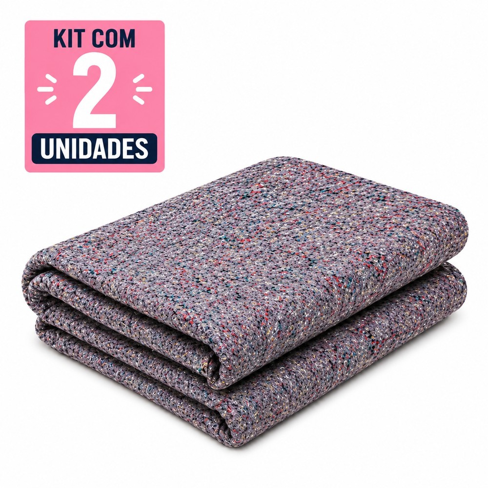 Kit 2 Peças Cobertor Manta Para Doação Grosso Simples Mudança Pet Casal Calorim