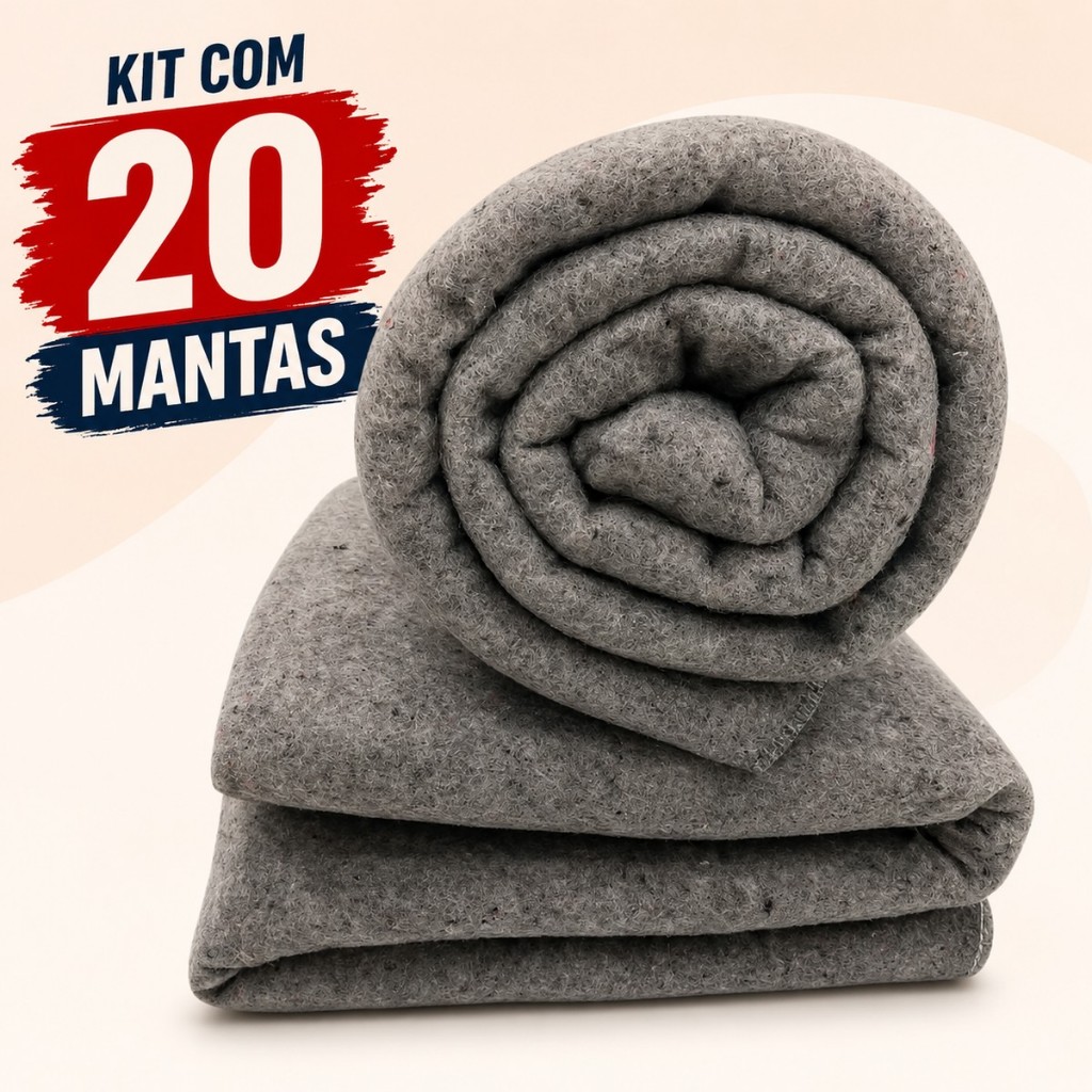 Kit 20 Cobertor Manta Para Doação Grosso Mudança Pet Casal