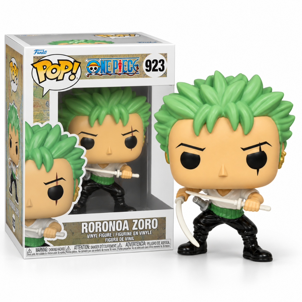 Zoro Boneco Colecionável One Piece C/ Caixa Espadas Anime Pirata Espadachim Miniatura Geek Presente