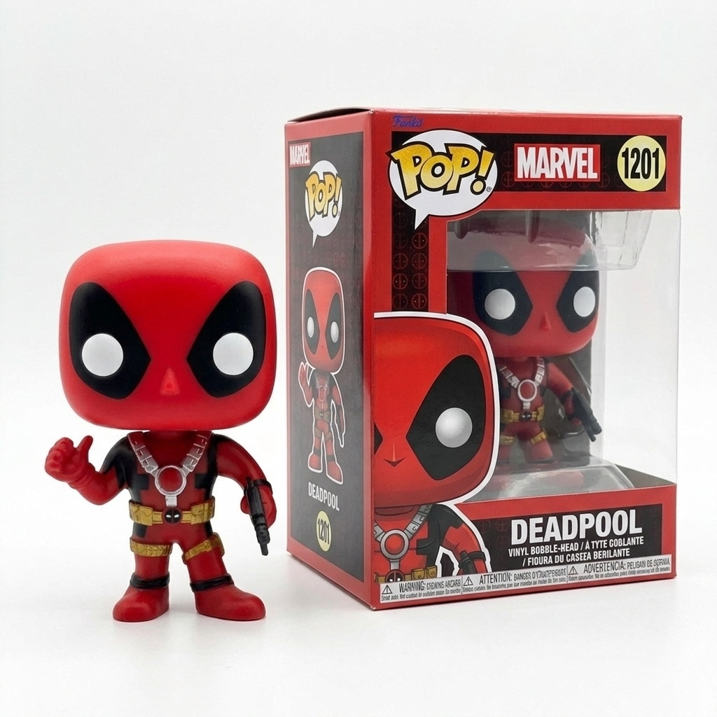 Boneco Colecionável Dead pool com Caixa Miniatura Herói Decoração Geek Presente Fã Coleção