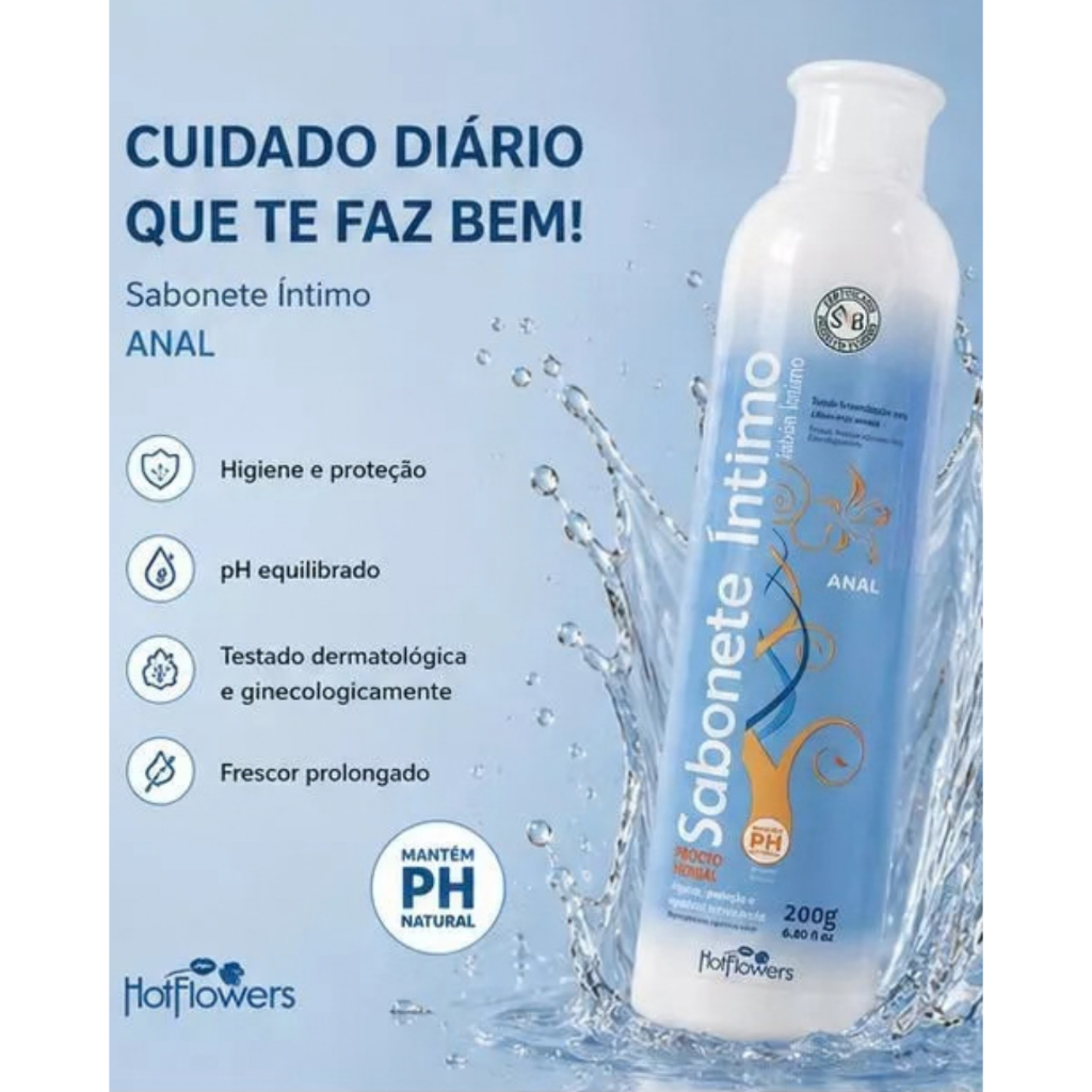 Sabonete Íntimo Anal Procto Herbal 200g 💧 Testado Dermatologicamente + Brinde Surpresa — Frete Grátis