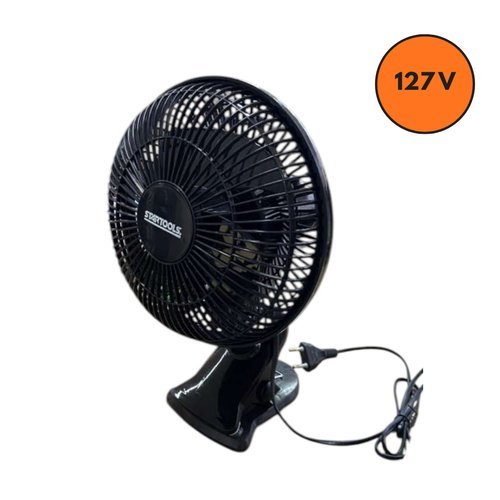 Ventilador Mesa Portátil Silencioso Oscilante 127V Econômico Ajuste Velocidade Cores Sortidas