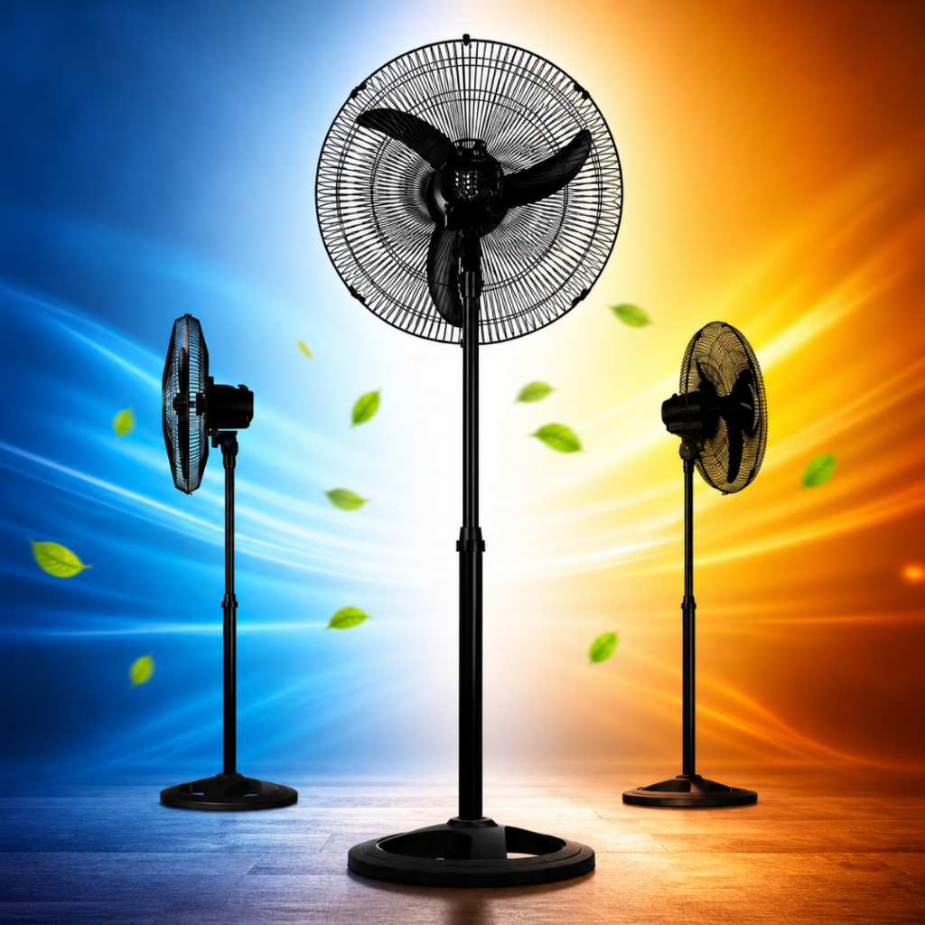 Ventilador de Coluna Ventisol 50cm Preto Oscilante Silencioso Ajustável 3 Velocidades Potente Sala Comércio