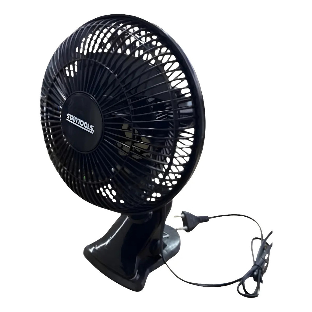 Ventilador de Mesa 33cm Startools Preto 127V Oscilante 3 Velocidades Silencioso