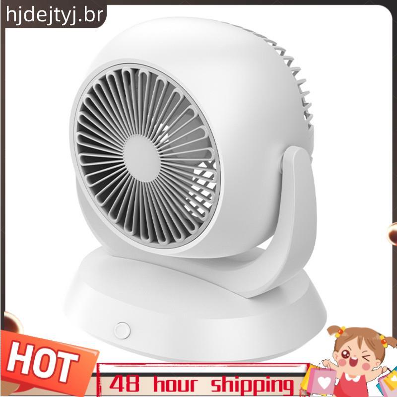 Ventilador De Mesa Recarregável USB Portátil De Operação Silenciosa-Oscilante De 4 Velocidades