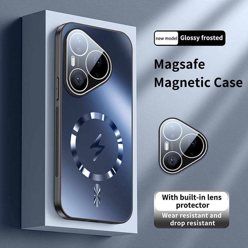 Para Huawei Pura 90s Pro Max 5G Pura90s Pura90 Capa Magnética Carregamento Sem Fio Anti-Impressão Digital Magsafe Matte