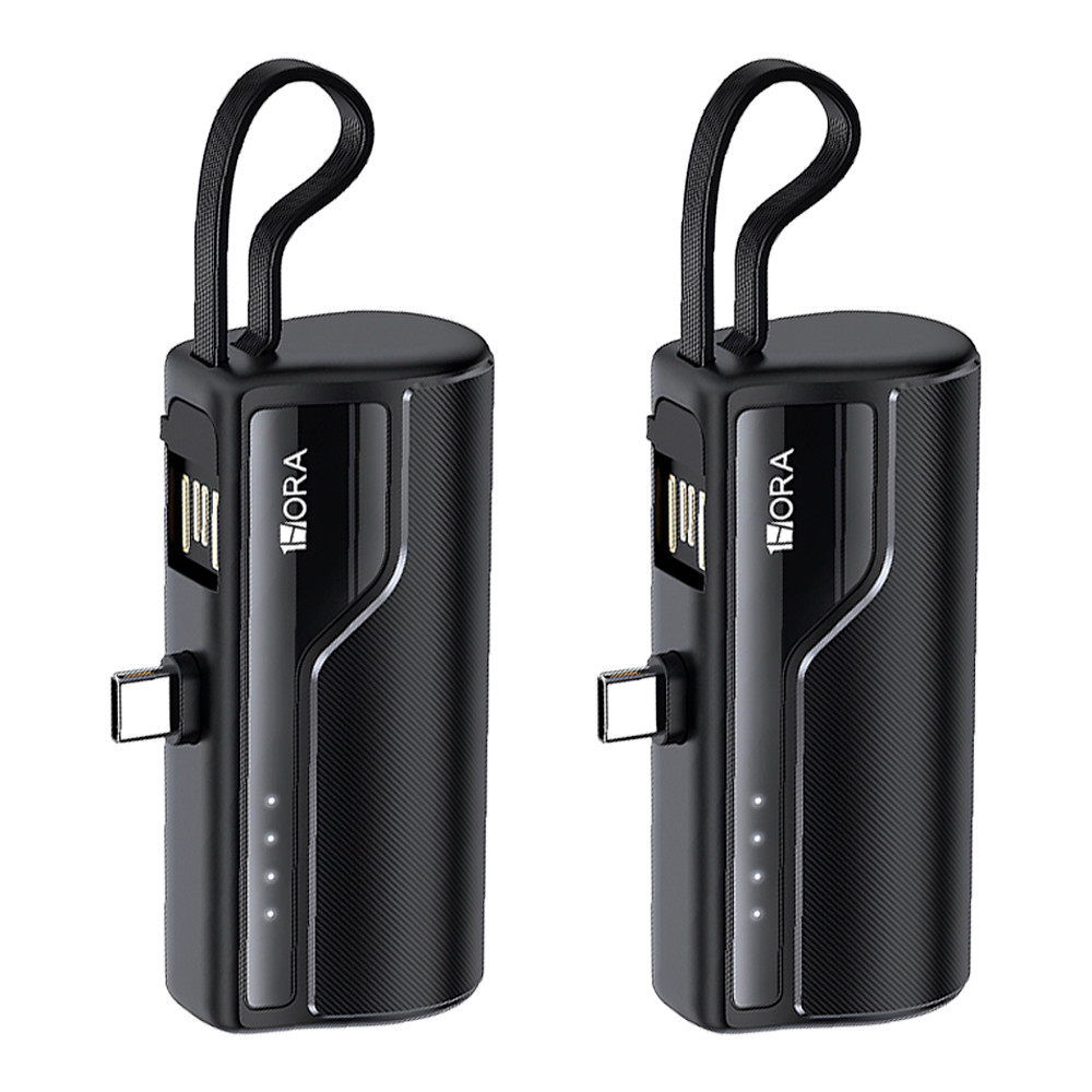 Carregador Portátil 1Hora Power Bank 4500mAh Preto 2 Unidades