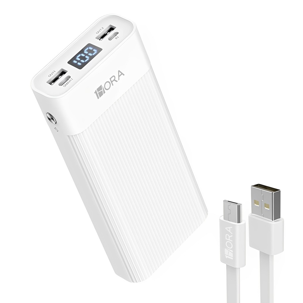 Power Bank 20000mAh 1HoraBateria Portátil Gar117b Branco