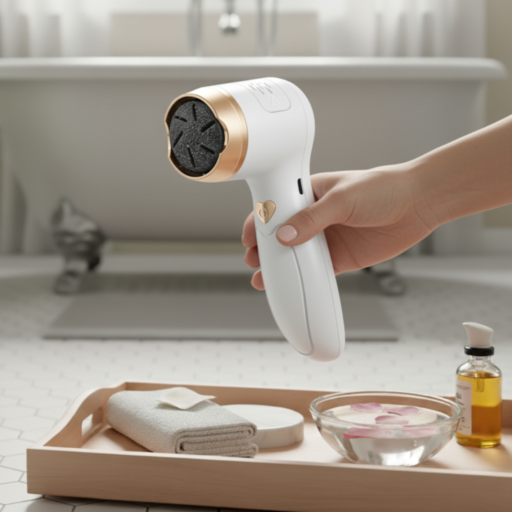 Esfoliador Eletrico Portatil Pe Macio Hidratacao Renovacao Pele Calos Callosidades