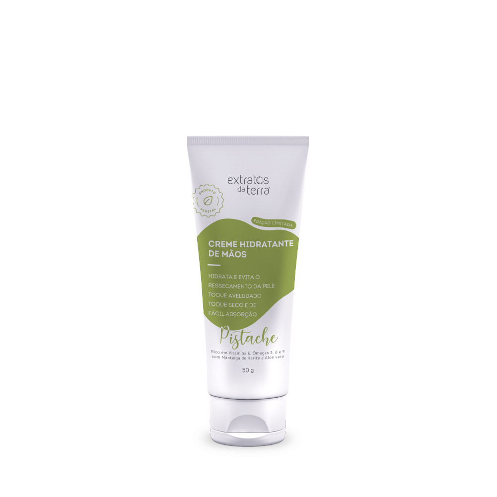 Creme de Maos Pistache Hidratante Anti Ressecamento 50g Extratos da Terra