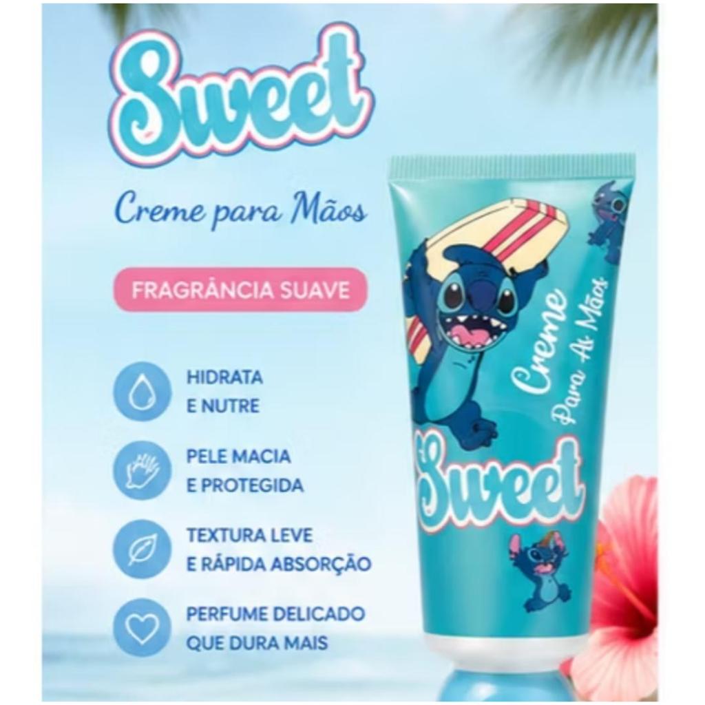 Creme de Mão Infantil Stitch Azul Sweet - Hidrata e Perfuma