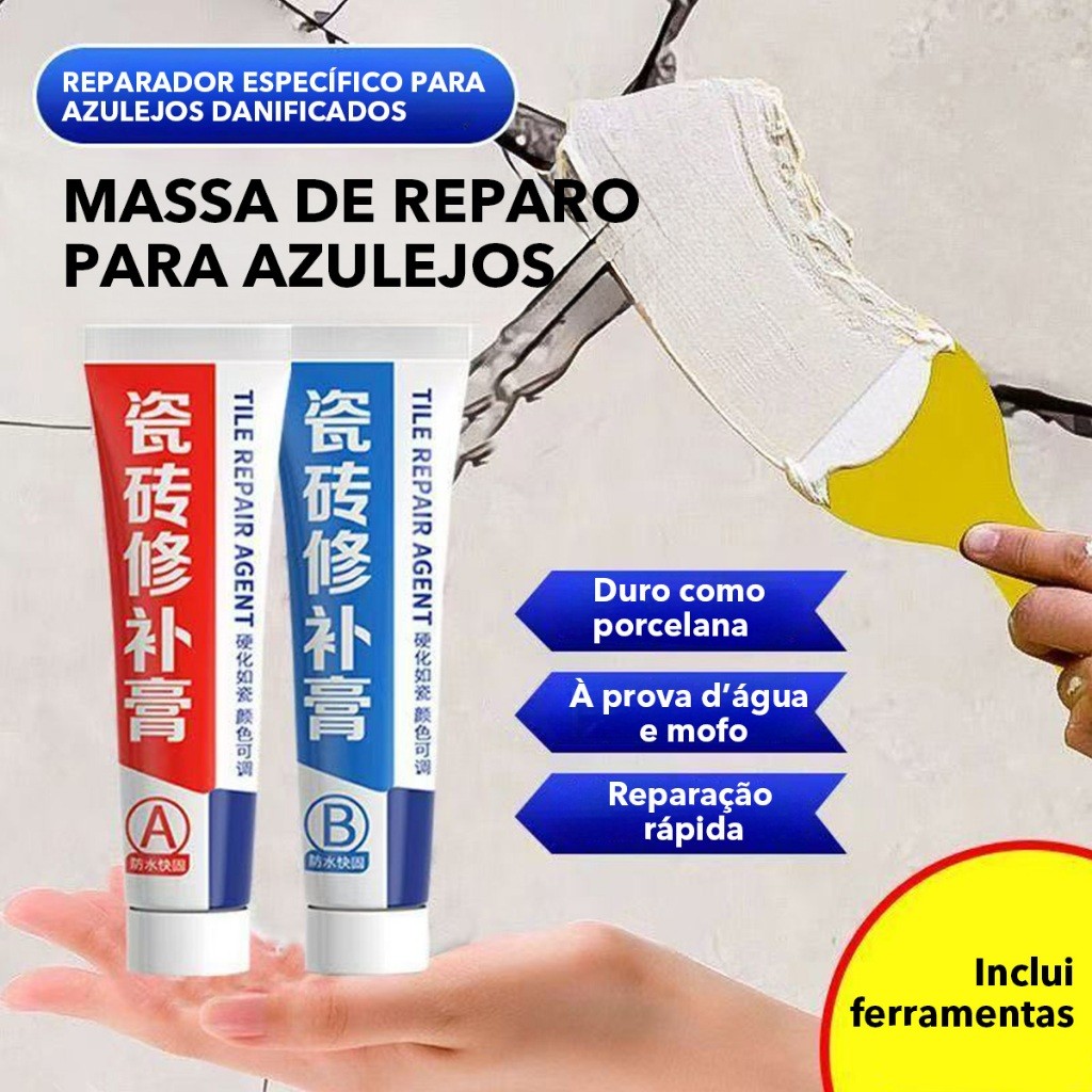 Brasil Ready Stock AB Tile Repair Resina epóxi contém 6 pigmentos de cor, fita decorativa e pincéis