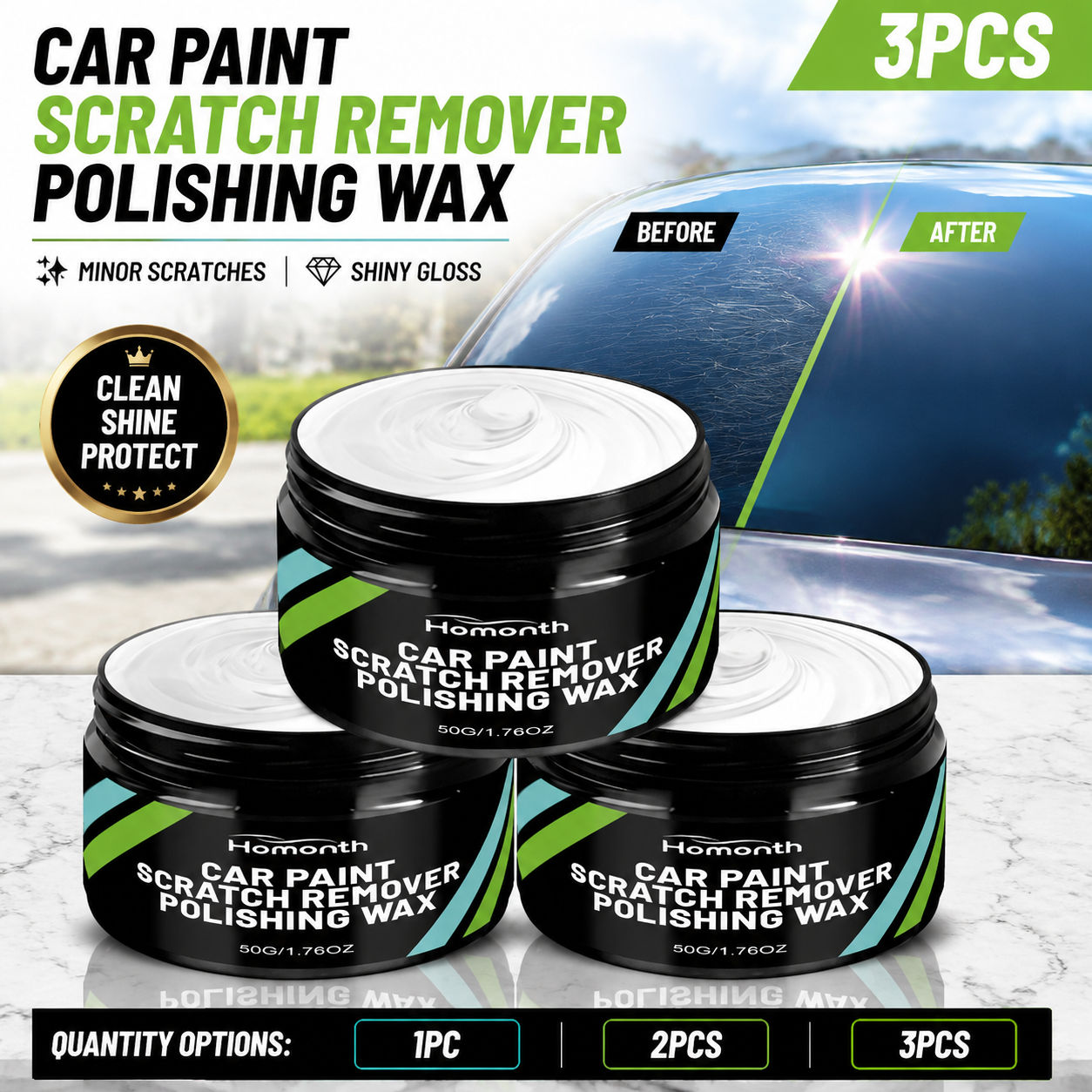 Advanced ‐ Car Paint Scratch Correction Paste 50G Deep Shidrop Protective Coating Creme Auto Body Surface Repair Care Pr