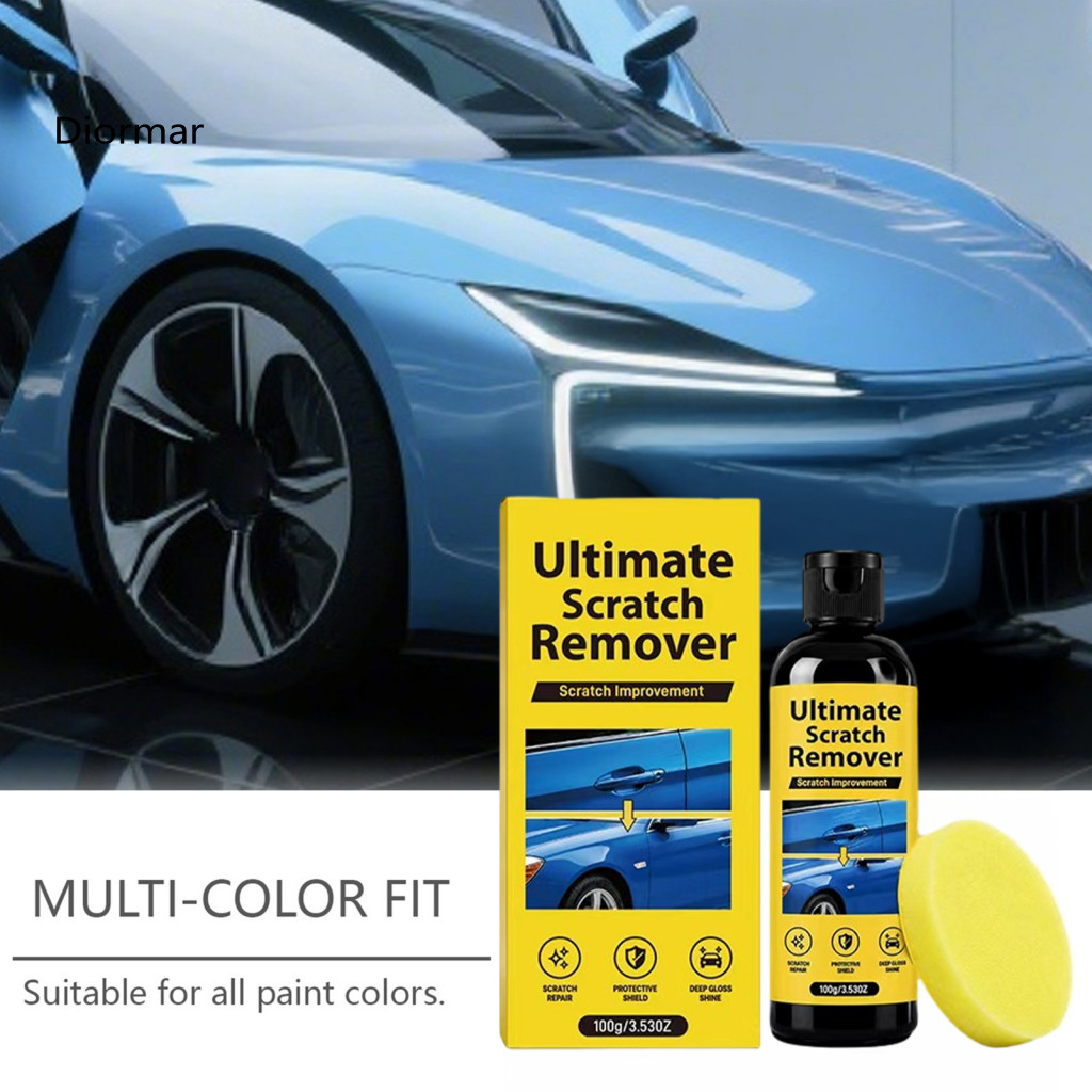 Car Scratch Fix Repair Remover Kit for Fine Scratches – Paint Surface Agent with Sponge Easy Removal for Motorcycle