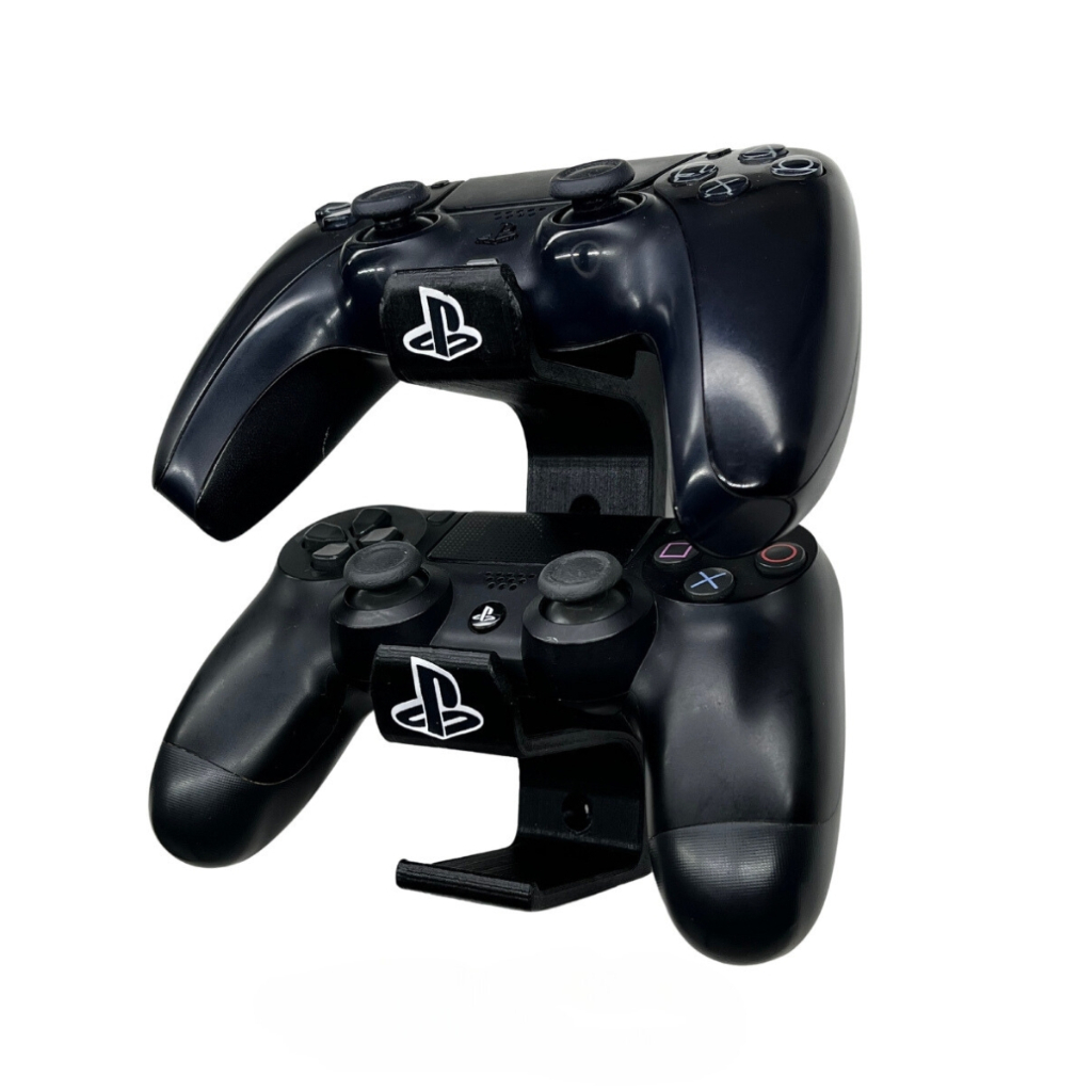 Suporte Apoio De Mesa/ Parede Para 2 Controles Compatível Com Playstation, Ps4, Ps5, Dualsense, Xbox One, Nintendo Na Vertical