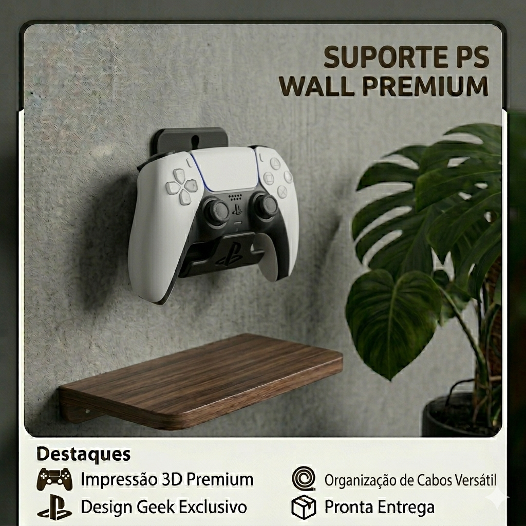 Suporte Controle Playstation PS5 Parede