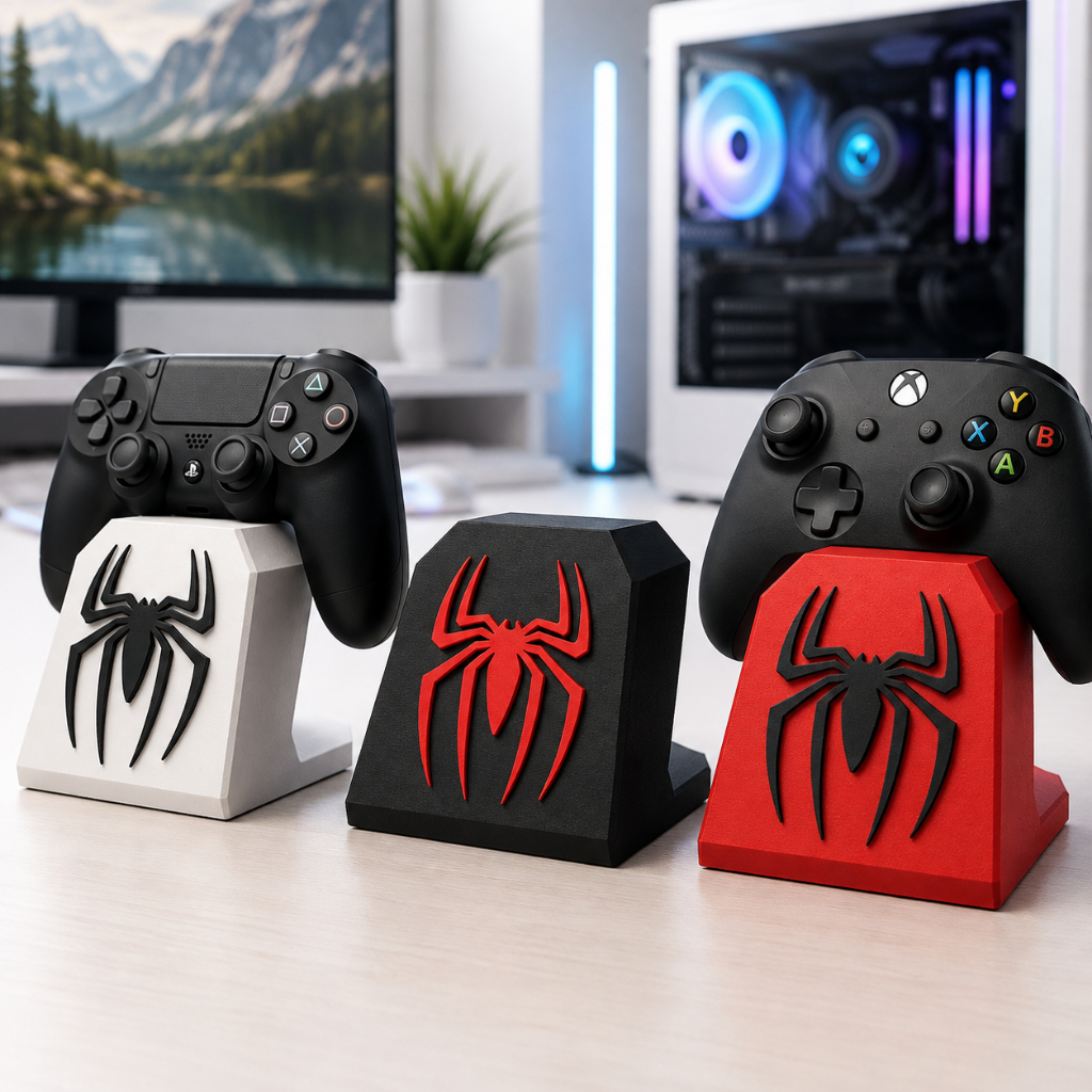 Suporte Gamer para Controle PS4 PS5 Xbox | Base de Mesa ou Parede | Impressão 3D