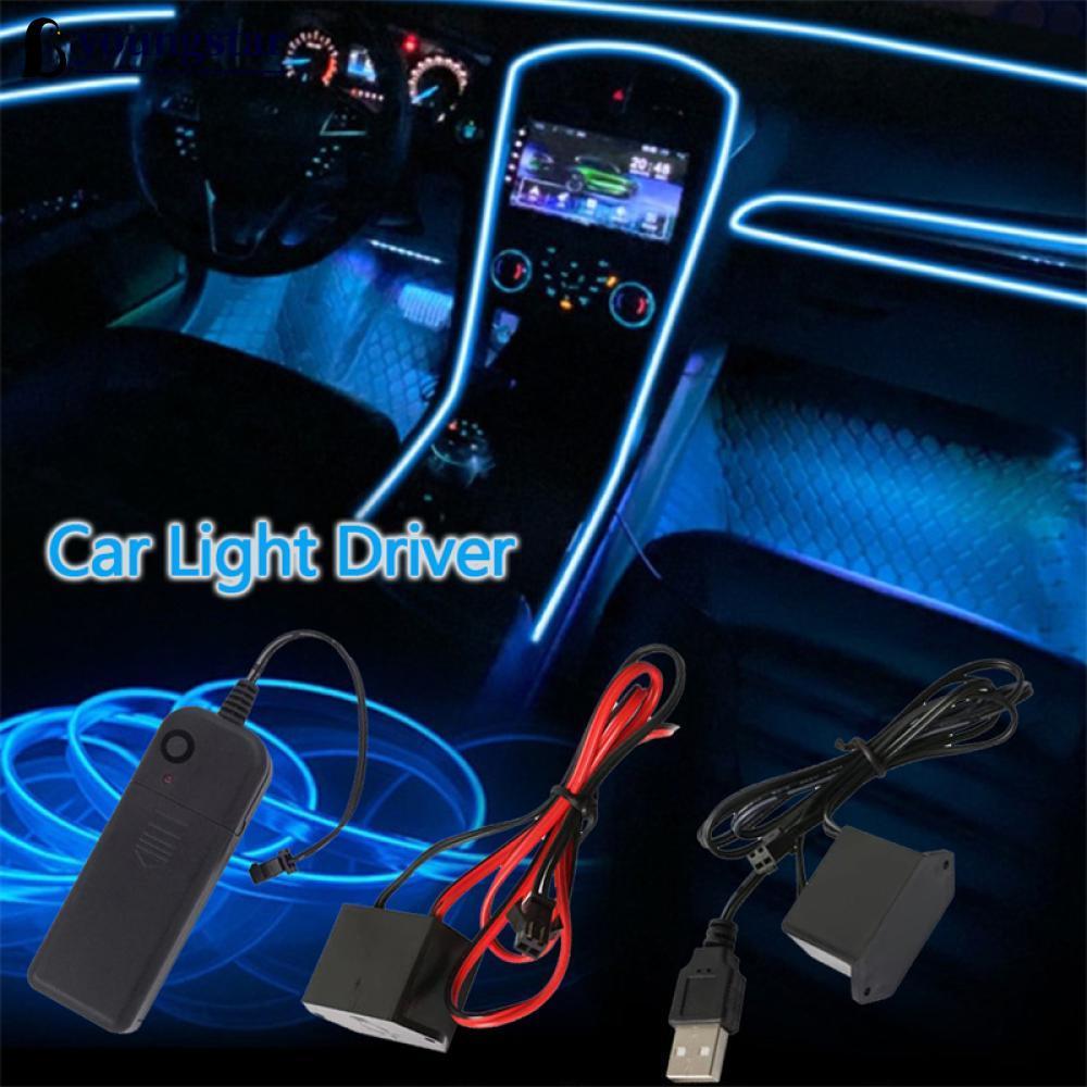 YOUNGSTAR Carro Led Luz De Tira Flexível Néon EL Fio Driver Inversor USB Adaptador Controlador R5W4