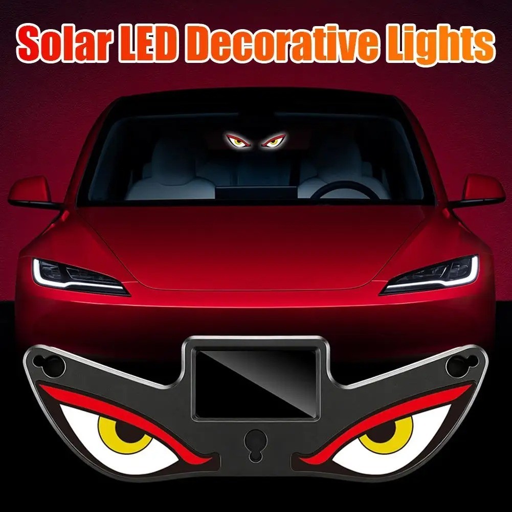 1 Peça Luzes De Néon Da Janela Traseira Do Olho Diabo LED Dinâmico Sem Fio Para Decoração De Carro