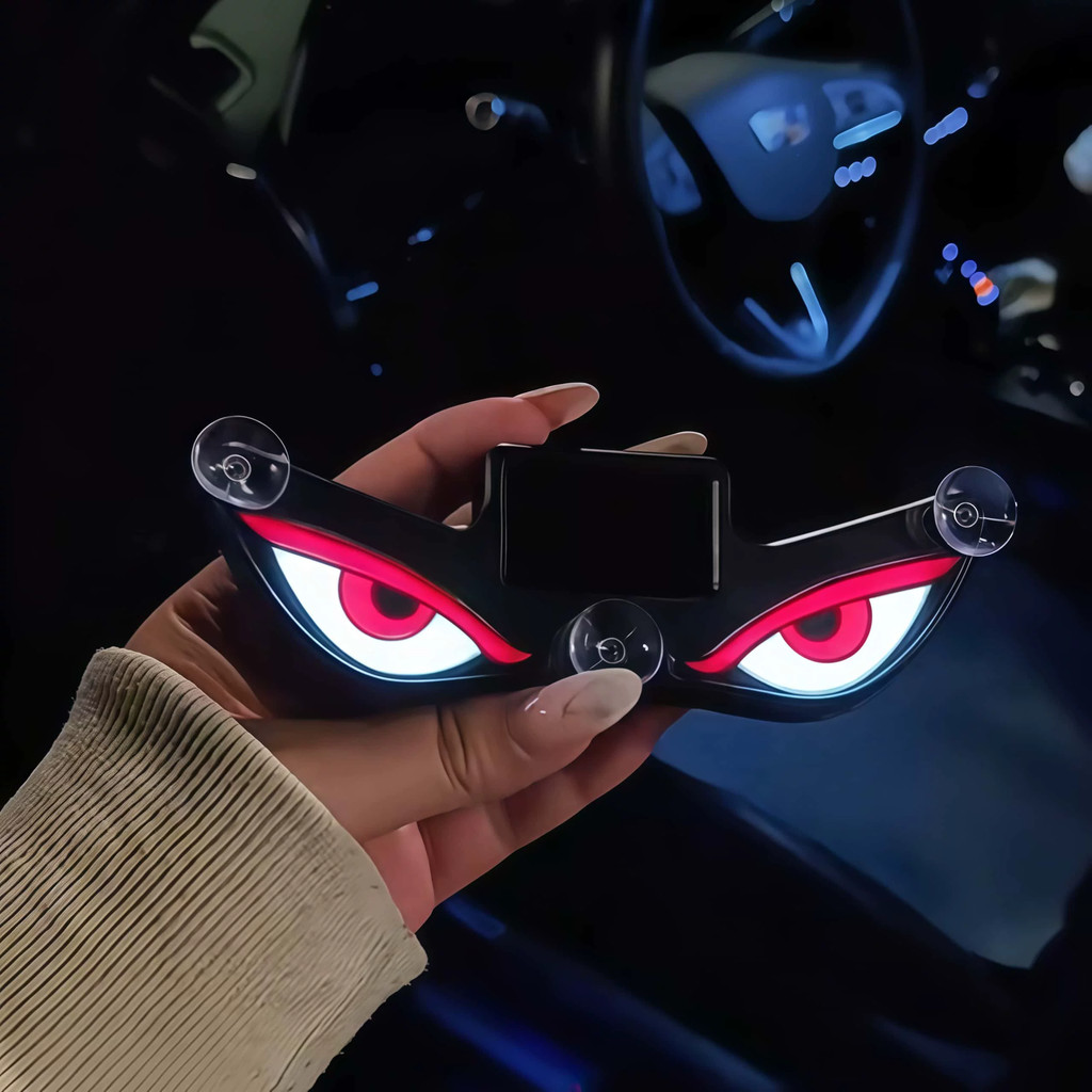 Luz De Néon Do Carro Movido A Energia Solar Sem Fio Legal Olho Led Ambiente Ventosa USB Recarregável Atmosfera Lâmpada R