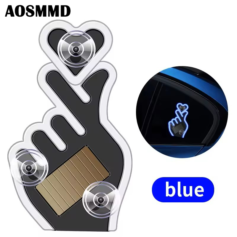Aosmmd Coração Néon LED Luz De Sinal USB Movido A Energia Solar Sem Fio Pára-Brisa Decorativa Noite & Sensor De Vibração