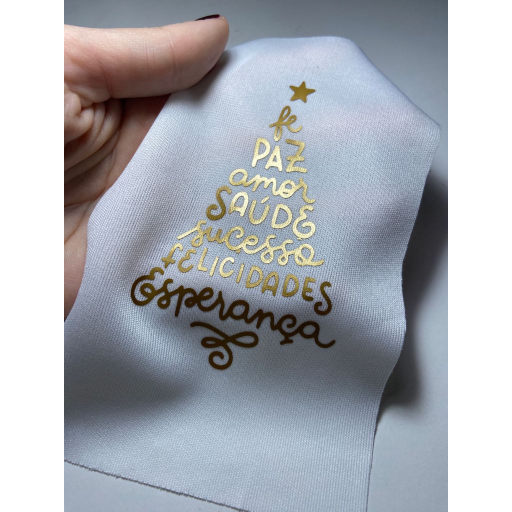 Adesivo TERMOCOLANTE - Tema Feliz Natal - pronto para aplicar