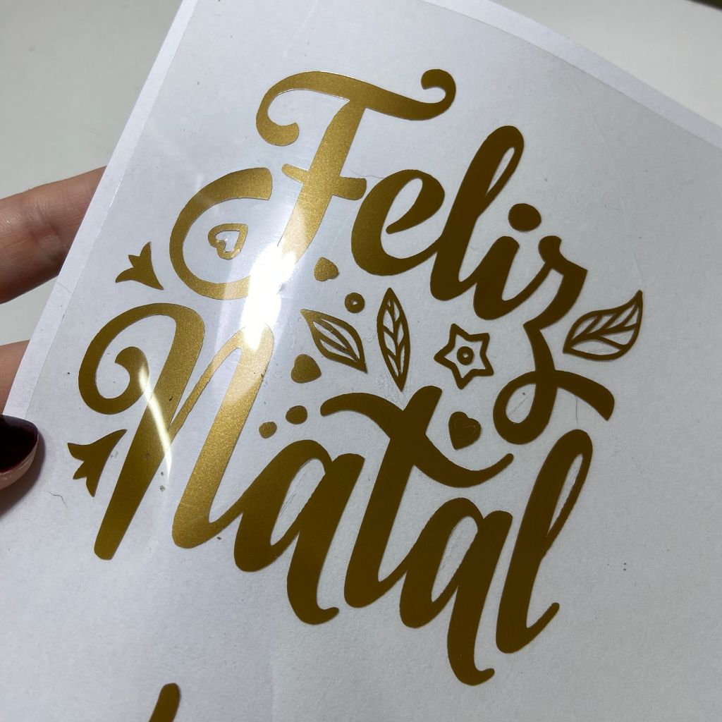 Adesivo TERMOCOLANTE - Tema Feliz Natal - pronto para aplicar