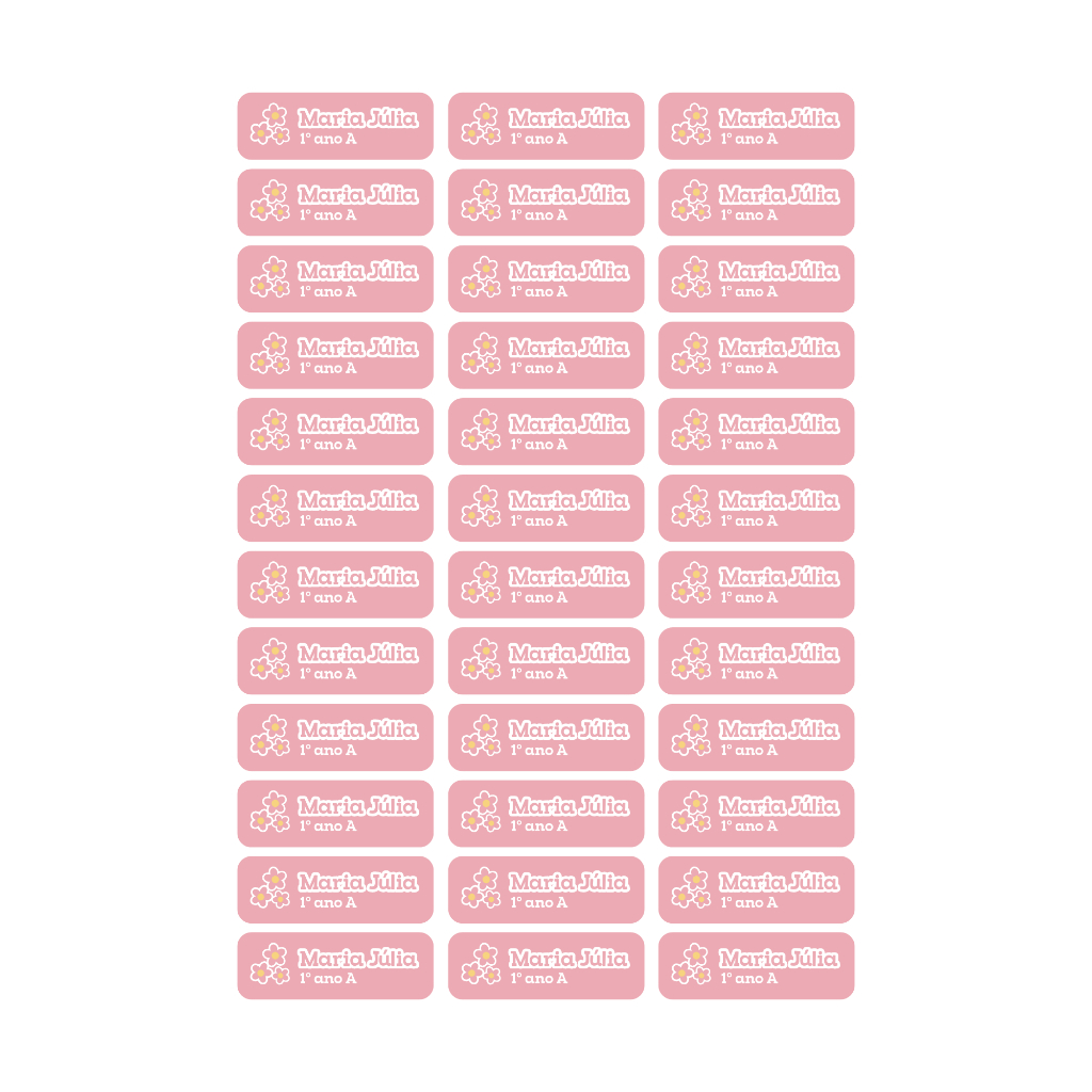 ETIQUETA PERSONALIZADA PARA MATERIAL ESCOLAR VINIL TERMOCOLANTE COM 72 UNIDADES PERSONALIZAÇÃO NOME DIVERSOS TEMA