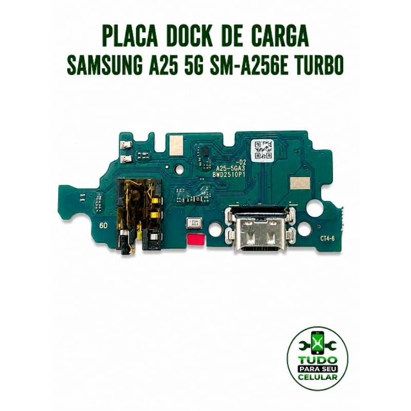 placa dock de carga Samsung a25 5g a256e turbo