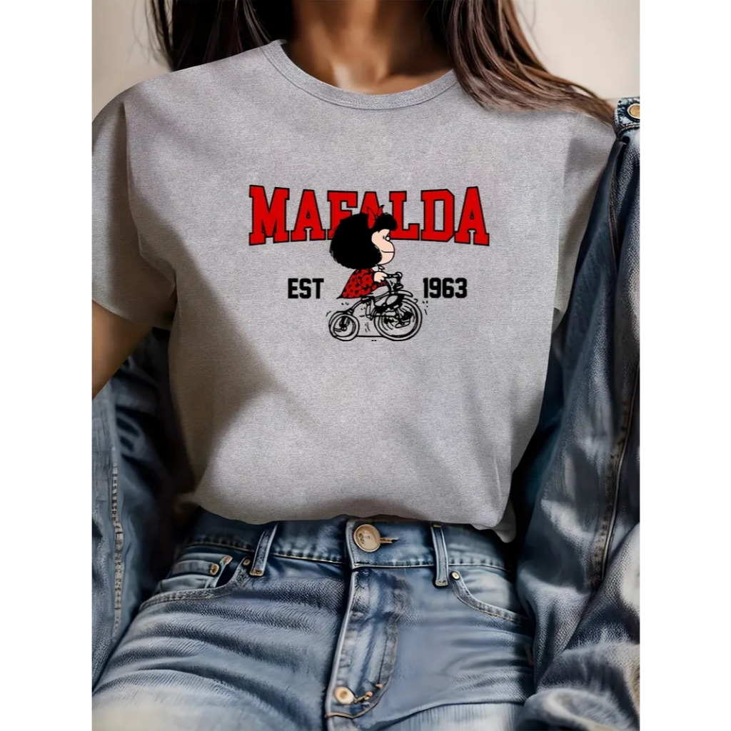T-SHIRT FEMININA ALGODÃO PREMIUM MAFALDA 1963  NOSTALGIA