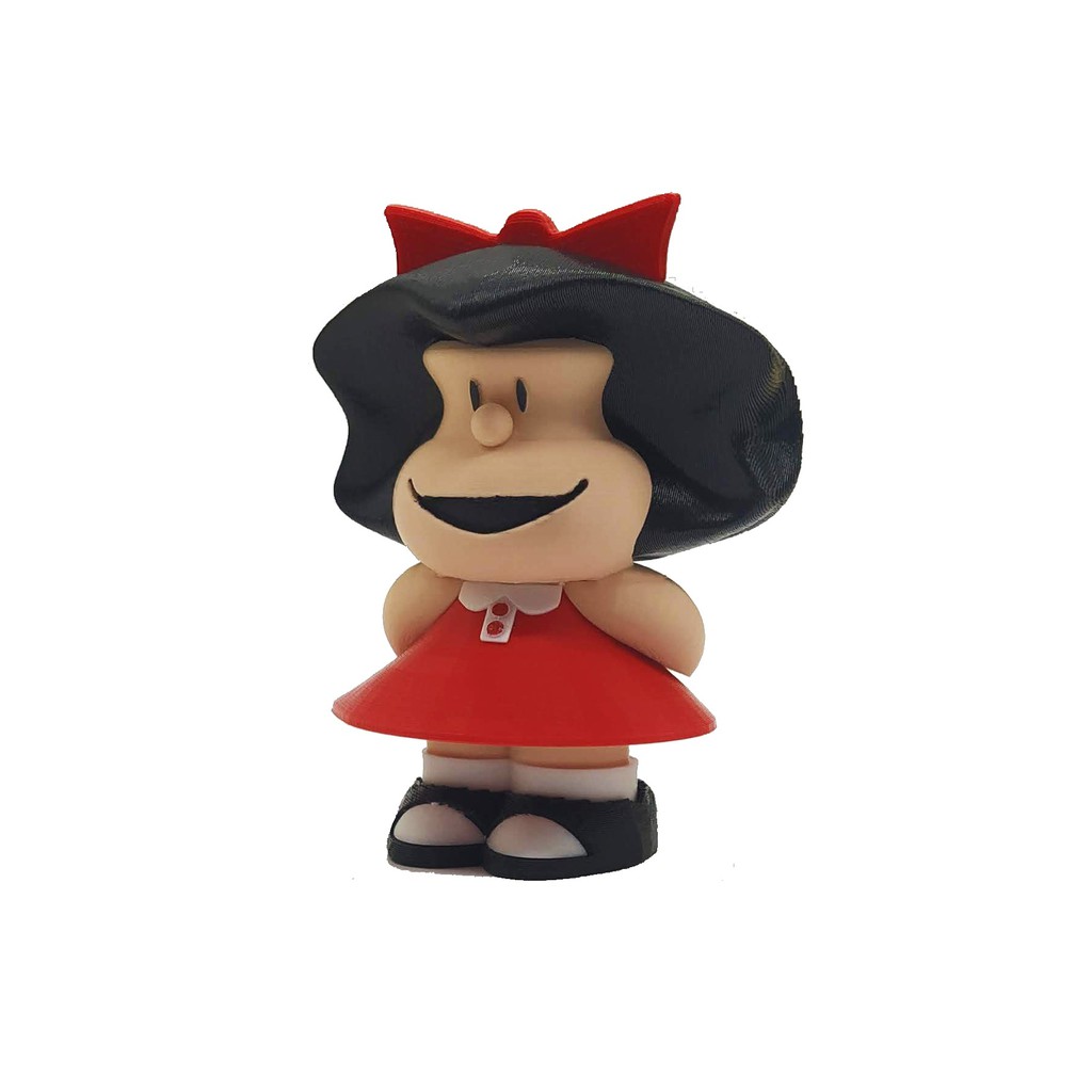 Action Figure da Mafalda - Toyart - Vermelha- 10,5cm de Altura