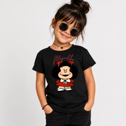 Camiseta Infantil Mafalda – Estampa Divertida e Estilosa