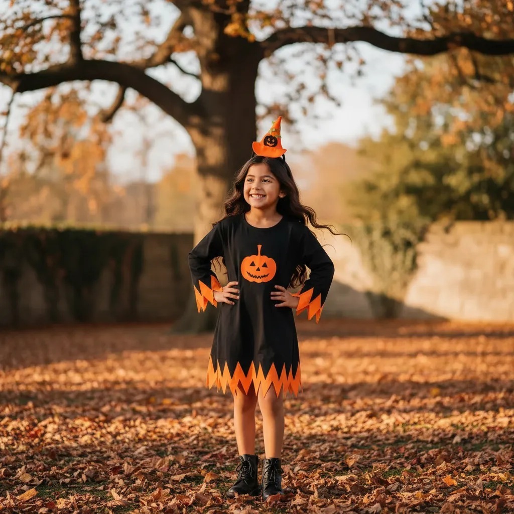 Fantasia Vestido Bruxinha Mafalda Infantil Halloween
