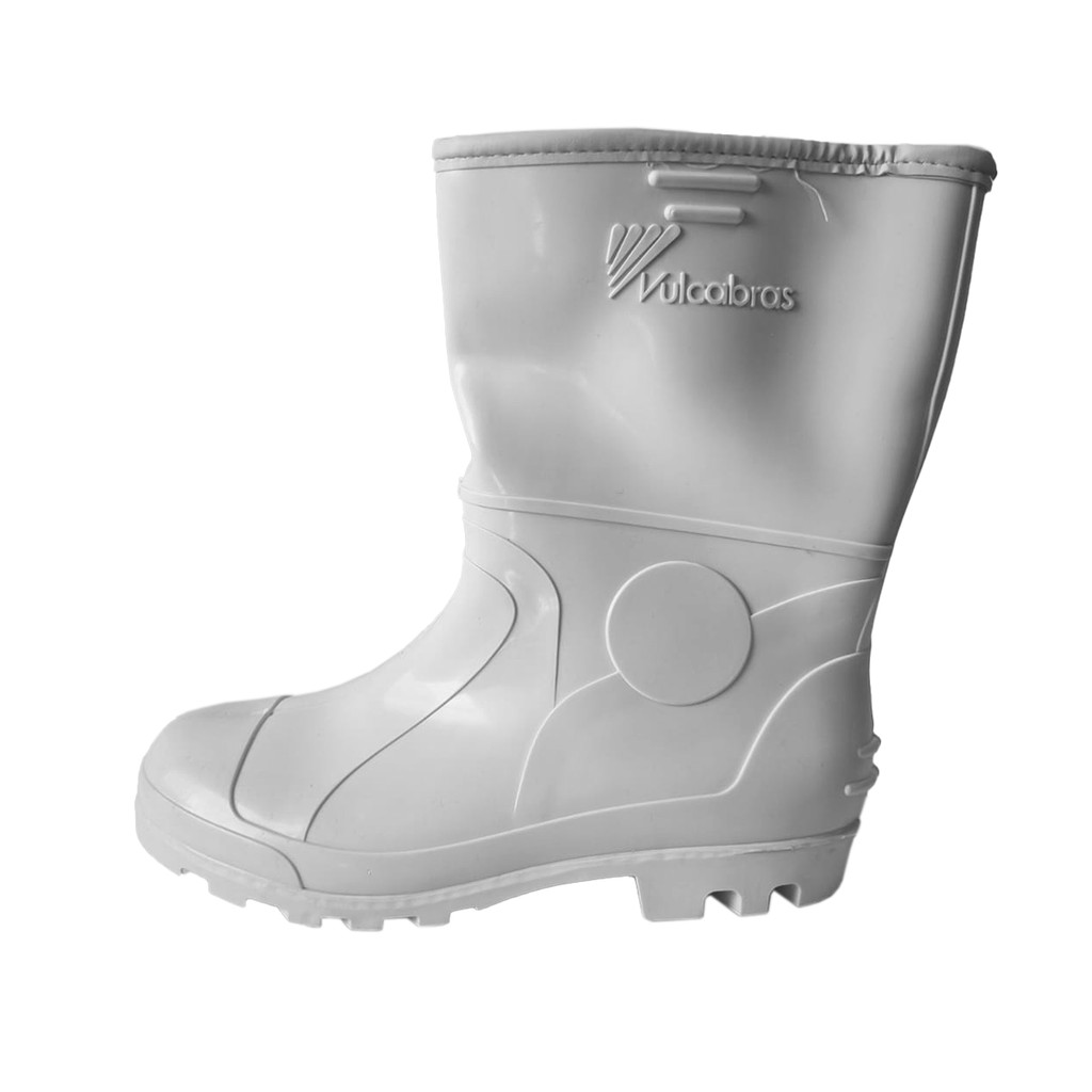 BOTA PVC BRANCA FORRADA SEM BICO CA 25766 VULCABRAS
