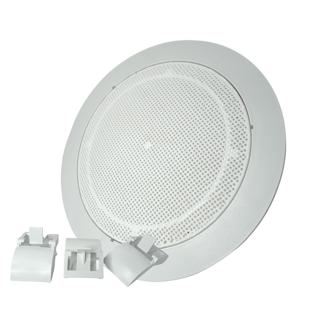 Arandela Redonda 6 Polegadas Branca P/ Alto Falante De Teto Gesso Parede Pvc Madeira Forro