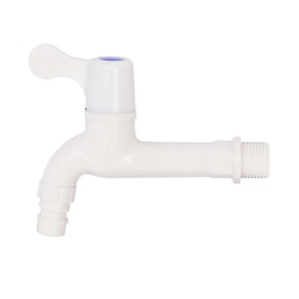 Torneira Pvc Plastico Tanque Branca 1/2'' 13x10x3Cm Longa