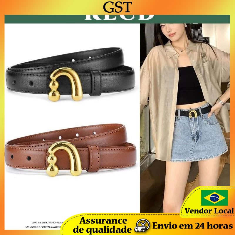 Senhoras cinto feminino All-Match decoração versão coreana mais magro olhar combinando saia simples cinto feminino nicho