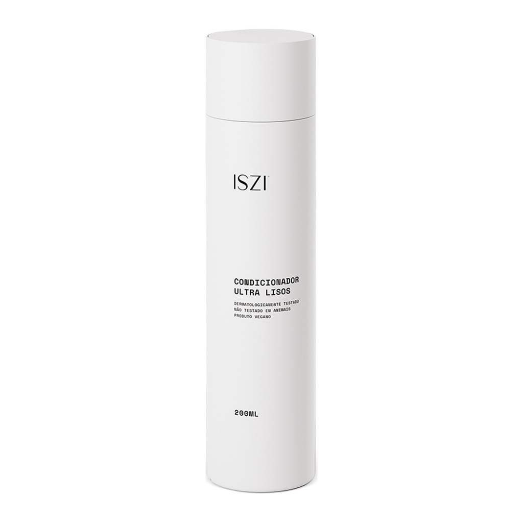 Condicionador Ultra Liso ISZI 200ml Anti Frizz Brilho Intenso Maciez e Alinhamento Capilar