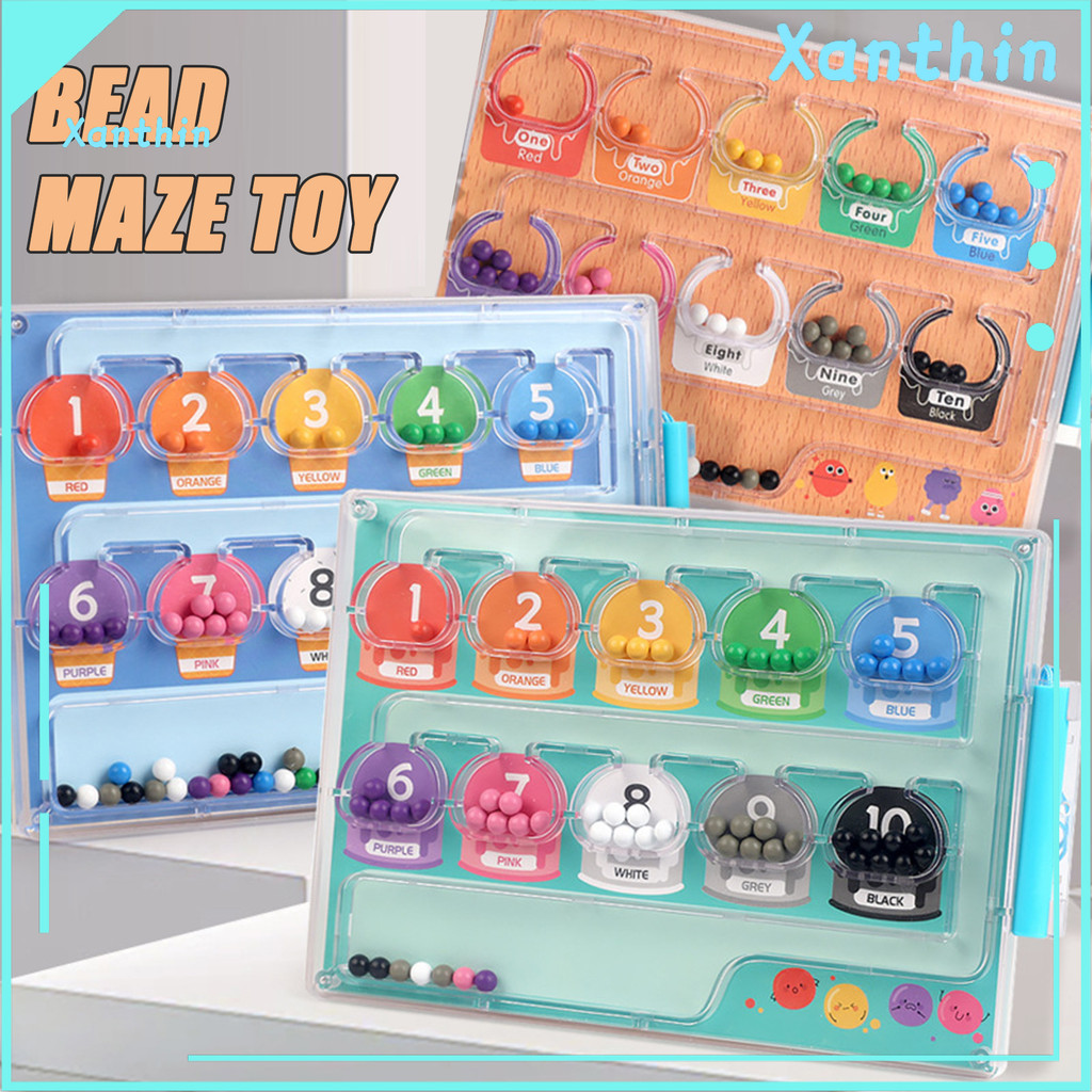 ic Bead Maze Game Classificação De Cores Número Contando Habilidades Motoras Finas Treinamento De Foco Ló