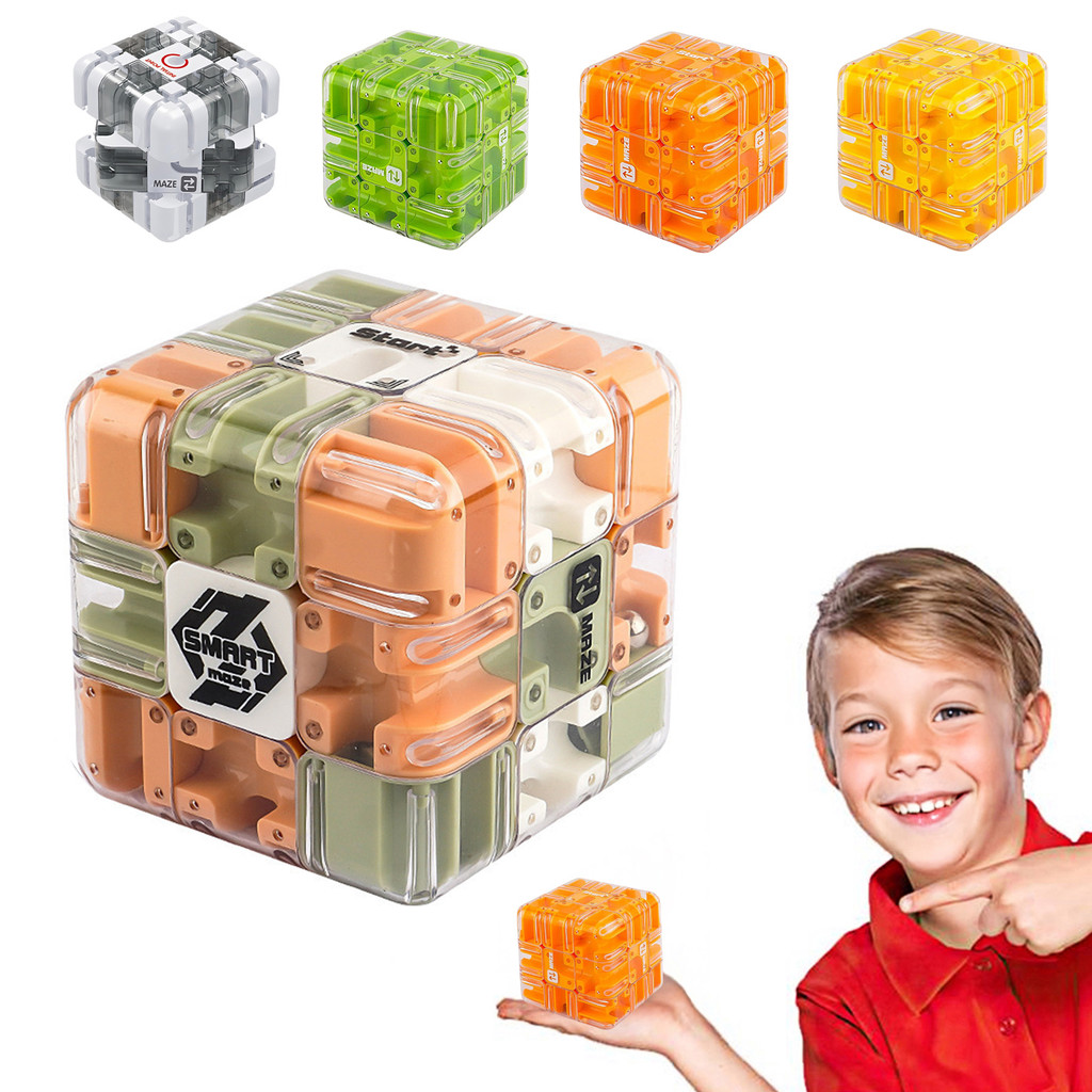 < Education > 1/2 Unidades 3D Puzzle Maze Cube Brain Teaser 3x3 Rolling Ball Alívio Do Estresse Treinamento De Pensament
