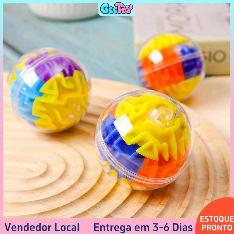 Transparente 3D Maze Ball Magic Round Cube Toy Descompressão Brinquedos Educativos Para Crianças