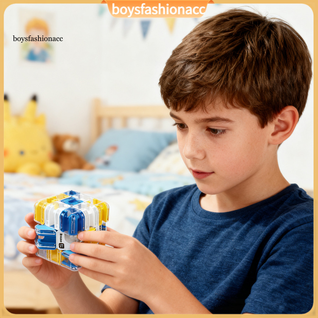 1 or 2 Pcs 3d Puzzle Maze Cube Brain Teaser Toy – Rolling Ball Stress Relief Logical Thinking Training Educational Bea